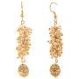 Efulgenz Fashion Indian Bollywood 14 K Gold Plated Faux Pearl Bridal Multi Layered Statement Necklace Earrings Jewelry Set
