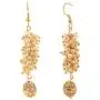 Efulgenz Fashion Indian Bollywood 14 K Gold Plated Faux Pearl Bridal Strand Statement Necklace Earrings Wedding Jewelry Set