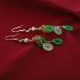 yigedan Natural Gem Dangle Hoops 3 Colors Jade Pearl Drop Earrings for Women Girls 14K Unique Handmade Jewelry yigedan Natural Gem Dangle Hoops 3 Colors Jade Pearl Drop Earrings for Women Girls 14K Unique Handmade Jewelry