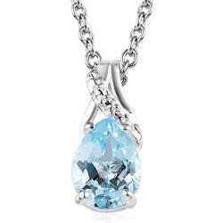 Shop LC 925 Sterling Silver Dangle Drop Earrings Chain Pendant Necklace Prom Purple Jewelry Sets for Women 20(Amethyst/Garnet/Citrine/Topaz/Tourmaline)