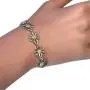 Paul Wright 925 Sterling Silver Daisy Bracelet, 10 Daisies with 18K Gold Plated Centres, 7” Plus 1” Extender Paul Wright 925 Sterling Silver Daisy Bracelet, 10 Daisies with 18K Gold Plated Centres, 7” Plus 1” Extender