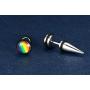 VNOX 4 Pairs Gay Lesbian Pride Rainbow Ear Round Hoop Stud Earring for Gay & Lesbian Pride