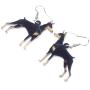 NEWEI Acrylic Drop Dangle Sweet Doberman Pinscher Dog Earrings Fashion Jewelry For Gift Girl Women Charms