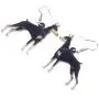 WEVENI Acrylic Basset Hound Doberman Dog Earrings Dangle Drop Pet Jewelry For Women Girls Party Gifts