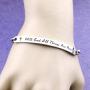 Eigso Christian Bracelet Bangle Religious Scripture Gift Bible Verse Baptism Jewelry for Goddaughter Godmother Women.