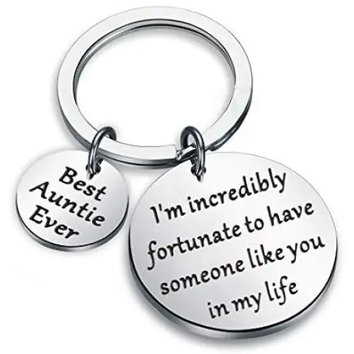 Zuo Bao Aunt Gift Best Auntie Ever Keychain Gift for Auntie from Nephew Niece Jewelry Gift Idea for Aunt Im Incredibly Fortunate to Have Someone Like You in My Life Keychain Zuo Bao Aunt Gift Best Auntie Ever Keychain Gift for Auntie from Nephew Niece Jewelry Gift Idea for Aunt Im Incredibly Fortunate to Have Someone Like You in My Life Keychain