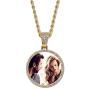 GUCY Picture Necklace for Women Men Personalized Custom Photo Round Necklace Rope Chain