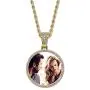 GUCY Picture Necklace for Women Men Personalized Custom Photo Round Necklace Rope Chain