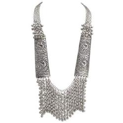 Zephyrr Afghani/Turkish Statement Beaded Long Necklace Tribal Junk Women Jewelry