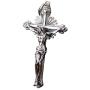 Retro Vintage Big 925 Sterling Silver Jesus Christ Crucifix Cross Pendant Necklace for Men Women,50cm Chain