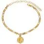 Initial Ankle Bracelets for Women Men, 18K Gold Silver Figaro Cuban Link Anklet Bracelet for Women Teen Girls, Custom Name Gold Anklet with Initials