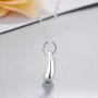 JEVI Necklace Earrings Jewelry Set Silver Water Drop Ring Bangle Set for Women Girls Birthday Mother’s Day