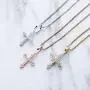 TOPGRILLZ 925 Sterling Silver 14K Gold Plated Small Cross Necklace Pendant for Girls Women Venice Chain Fashion Jewelry Gift TOPGRILLZ 925 Sterling Silver 14K Gold Plated Small Cross Necklace Pendant for Girls Women Venice Chain Fashion Jewelry Gift