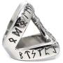 Gungneer Mammen Viking Thor Mjolnir Hammer Rune Letters Stainless Steel Ring Men Women Norse Protection Jewelry