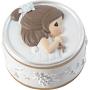 Precious Moments 202428 Faith is The Light That Guides You Girl Resin Box with Rosary, One Size, Multicolored