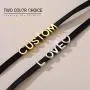 GoldChic Jewelry 5.5mm/19mm Wide Adjustable Customized Punk Black Genuine Leather Puddin/Initial Name Choker Costume Neck Collar Necklace for Women Girls Kids (Fit Neck Size 14.5-17 inch) GoldChic Jewelry 5.5mm/19mm Wide Adjustable Customized Punk Black Genuine Leather Puddin/Initial Name Choker Costume Neck Collar Necklace for Women Girls Kids (Fit Neck Size 14.5-17 inch)