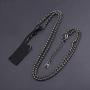 U7 Men Personalized Necklace Stainless Steel Chain & Kitchen Knife Pendant Punk Hip Hop Style