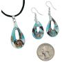 GlassOfVenice Gemma Murano Glass Necklace and Earrings Set - Aquamarine