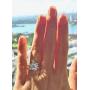 espere 3 Ct CZ Solitaire Engagement Ring Sterling Silver White Gold Plated