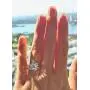espere 3 Ct CZ Solitaire Engagement Ring Sterling Silver White Gold Plated