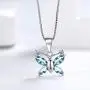 Aurora Tears Flamingo Necklace/Earrings Women 925 Sterling Silver Bird Butterfly Pendant/Dangle Birthstone Gift for Girls Birthday Dating Birth Jewelry