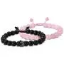 EnjoIt Couple Distance Bracelet Diffuser Beads Crown Queen Bracelets Matte Agate & White Howlite Lava Stone EnjoIt Couple Distance Bracelet Diffuser Beads Crown Queen Bracelets Matte Agate & White Howlite Lava Stone