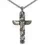 Native American Alaskan Indian Tribal Jewelry Totem Pole Tiki Maori Hawaiian Polynesian African protection amulet Pewter Mens Pendant Necklace Travel Wealth Money Lucky Charm w Stainless Steel Chain Native American Alaskan Indian Tribal Jewelry Totem Pole Tiki Maori Hawaiian Polynesian African protection amulet Pewter Mens Pendant Necklace Travel Wealth Money Lucky Charm w Stainless Steel Chain