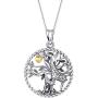 Waysles Giraffe Necklace S925 Sterling Silver Tree of Life Necklace with Love Heart/Giraffe Animal Head Necklace Cute Animal Giraffe Jewelry Gifts for Women Mom