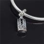 Pukido 925 Sterling Silver Bead Charm La Sagrada Familia Dangle Pendant Beads fit Pandora Bracelet & Bangle DIY Jewelry
