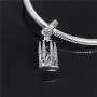 Pukido 925 Sterling Silver Bead Charm La Sagrada Familia Dangle Pendant Beads fit Pandora Bracelet & Bangle DIY Jewelry