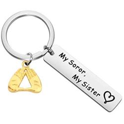 BAUNA DST Sorority Gifts for Women Delta Sigma Theta Sorority Sisterhood Gift My Soror My Sister Delta Charm Expandable Bangle Greek Sorority Jewelry