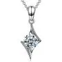 925 Sterling Silver Necklace Clavicle Necklace with Zirconia Solitaire Pendant Necklace for Women Girls Jewelry Gift 925 Sterling Silver Necklace Clavicle Necklace with Zirconia Solitaire Pendant Necklace for Women Girls Jewelry Gift
