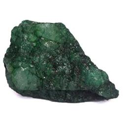 Gemhub Rare Raw Green Emerald Chunk 201.00 Ct Uncut Rough Emerald Natural Raw Emerald Healing Crystal