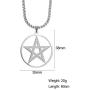 TEAMER Gold Silver Supernatural Star Pentagram Pentacle Pendant Necklace Wiccan Jewelry for Women Men