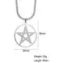 TEAMER Gold Silver Supernatural Star Pentagram Pentacle Pendant Necklace Wiccan Jewelry for Women Men