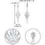 EVER FAITH Womens Crystal Simulated Pearl Bridal Vintage Chandelier Teardrop Earrings Clear Silver-Tone