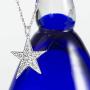 ELEGANZIA Sterling Silver Star Necklaces for Women Teen Girls, Cubic Zirconia Minimalist Friendship Necklace gifts for her