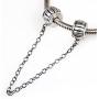 Safety Chain Clip Clasp Charm for Pandora Bracelet Antique 925 Sterling Silver Lock Stopper Beads