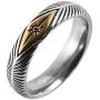 HZMAN 5mm Vintage Stainless Steel Silver Gold Plated Wedding Engagement Rings Ruby Anniversary Promise Rings