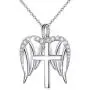 925 Sterling Silver God in My Heart Faith Hope Love Cross Pendant Necklace for Women Girlfriend Daughter Mother