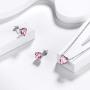Aurora Tears 925 Sterling Silver 12 Birthstone Hearts Jewelry Women Crystal Wedding/Engagement/Bridal Heart Necklace/Earring/Ring/Bracelet Sets Jewellery
