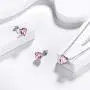 Aurora Tears 925 Sterling Silver 12 Birthstone Hearts Jewelry Women Crystal Wedding/Engagement/Bridal Heart Necklace/Earring/Ring/Bracelet Sets Jewellery