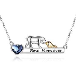 Best Mom Ever Necklace Mama Bear Mothers Day Jewelry Gifts from Son