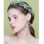 Pearl Round Circle Hoop Dangle Earrings Imitation Pearl Hollow Out Flower Earrings Beaded Loop Drop Earrings for Women Girls Elegant Jewelry