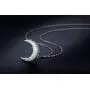 PRAYMOS S925 Sterling Silver Moon Necklace Synthetic Opal Necklace Women Dainty Necklace PRAYMOS S925 Sterling Silver Moon Necklace Synthetic Opal Necklace Women Dainty Necklace