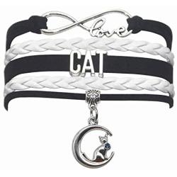 HHHbeauty Kitten Cat Bracelet Jewelry Infinity Love Cat Lover Gifts Cat BFF Jewelry Bracelet Gifts for Women, Girls, Men, Boys, Cat Owner Gifts, Cat Themed Gifts