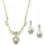 Mariell 14K Gold Plated Vintage Crystal Necklace & Earrings Jewelry Set for Prom, Bridal and Bridesmaids Mariell 14K Gold Plated Vintage Crystal Necklace & Earrings Jewelry Set for Prom, Bridal and Bridesmaids