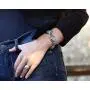 Paz Creations .925 Sterling Silver Roman Glass Charm Bracelet