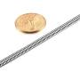 MOWOM 4.0mm Wide Silver Color Mens Chain Necklace for Women Boys Kids Water Resistant Stainless Steel Snake Men Necklace Chain Link Necklace Thin (14-40 Inches Long)