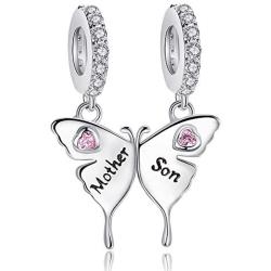 ASELFAD Remember I Love You Heart Sterling Silver Charms for Bracelets Best Valentines Day Mothers Day Christmas Birthday Gifts for Mom Grandma Daughter Sister Granddaughter Aunt Niece Wife Nana